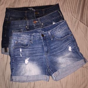 3 pairs jean shorts